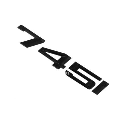 BMW 745i Rear Lettering For Lid Trunk, Badge, Emblem, 7 Series, Gloss Black