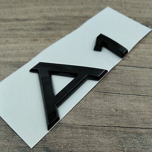 A1 Rear Boot Lid Trunk Black Gloss Adhesive Badge Sticker Emblem Decal for Audi