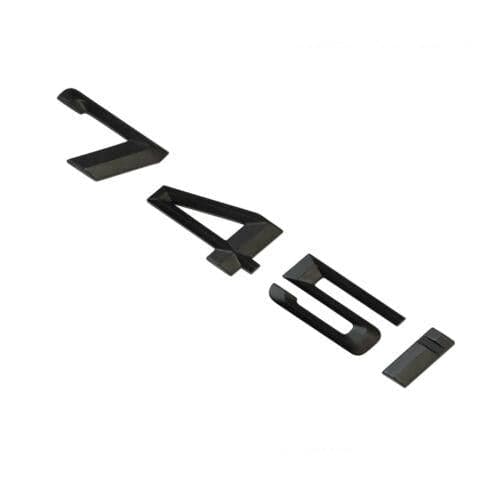 BMW 745i Rear Lettering For Lid Trunk, Badge, Emblem, 7 Series, Matt Black