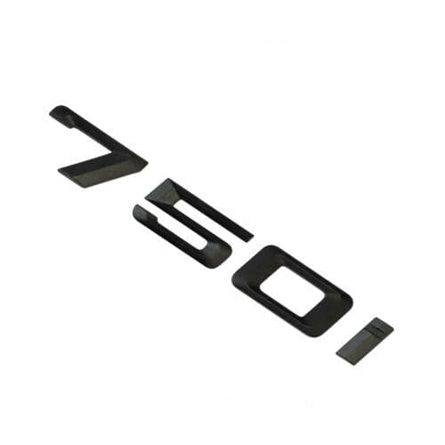 BMW 750i Rear Lettering For Lid Trunk, Badge, Emblem, 7 Series, Matt Black
