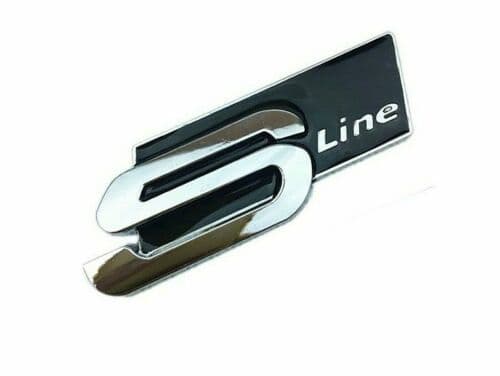 Audi 3D Metal S Line Car Side Rear Trunk Emblem Badge for ALL Models BLACK