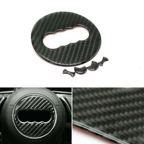 Audi Carbon Fibre Steering Wheel Badge . 93mm Outer Diameter