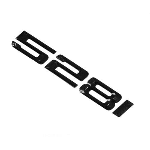 BMW 528i Rear Lettering For Lid Trunk, Badge, Emblem, 5 Series, Gloss Black