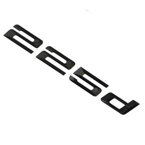 BMW 225d Rear Lettering For Lid Trunk, Badge, Emblem, 2 Series, Matt Black