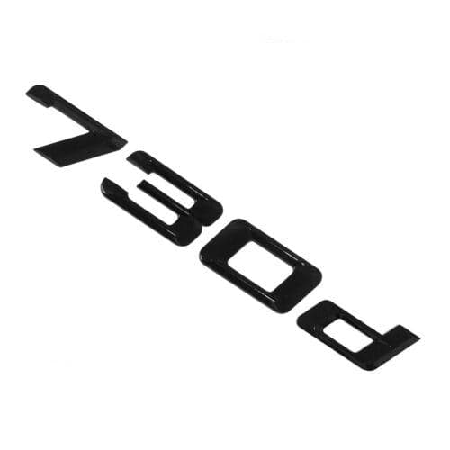 BMW 730d Rear Lettering For Lid Trunk, Badge, Emblem, 7 Series, Gloss Black