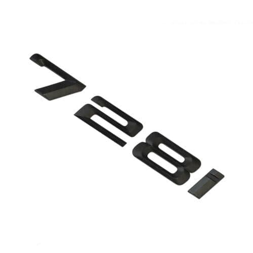 BMW 728i Rear Lettering For Lid Trunk, Badge, Emblem, 7 Series, Matt Black