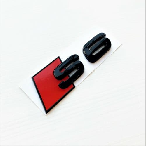 Audi S6 Rear Boot Trunk Lettering Badge Emblem Gloss Black OEM Size