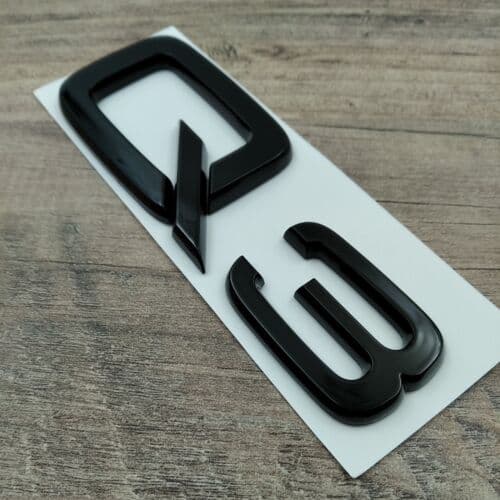 Q3 Rear Boot Lid Trunk Black Gloss Adhesive Badge Sticker Emblem Decal for Audi
