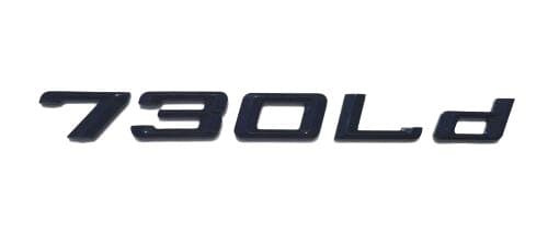 BMW 730Ld Rear Lettering For Lid Trunk, Badge, Emblem, 7 Series, Matt Black