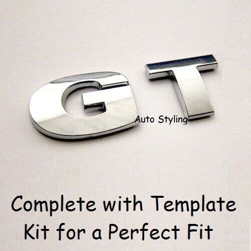 Chrome GT Car Badge Emblem Rear Boot Tailgate For VW Golf Scirocco Passat TDI