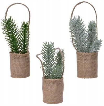 Tekokasvi juutista koristeltuna 15 cm