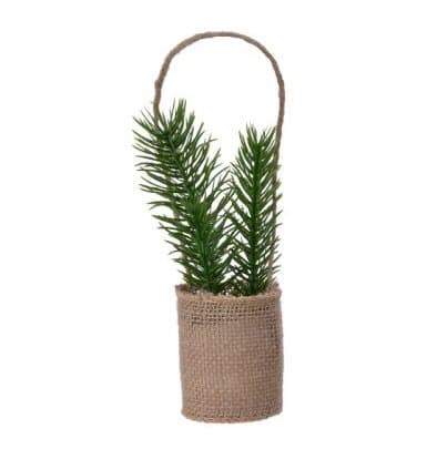 Tekokasvi juutista koristeltuna 15 cm