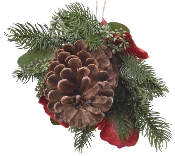 Joulukoristeiden seppele käpyillä 25 cm