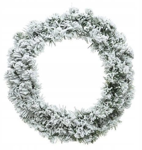 Snötäckt julkrans för dörr 50 cm