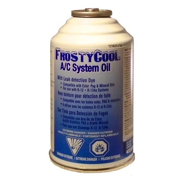 FrostyCool System Oil Luftkonditioneringsolja för bilar kompatibel med billuftkonditionering R134a HFO R1234yf Duracool R12 + UV-läckagespårare