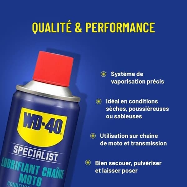 WD-40 - Motorcykelkedjas smörjmedel torra förhållanden 400Ml