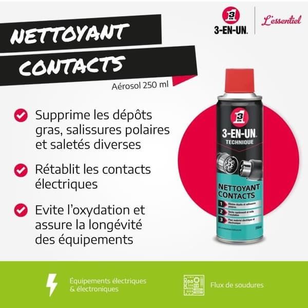 3-I-ONE TEKNIK Aerosol Contact Cleaner - 250 ml