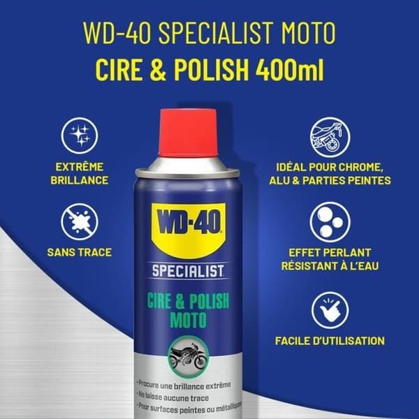 WD-40 - Motorcykelvax &amp; Polish 400Ml