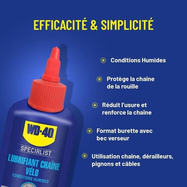 WD-40 SPECIALIST VELO Chain Lubricant Wet Conditions i burk - 100 ml