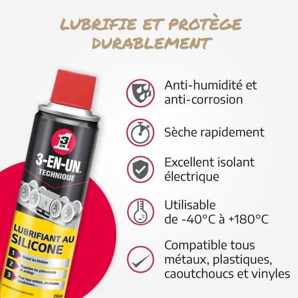 3-I-ETKNIK Aerosol Silikonsmörjmedel - 250 ml