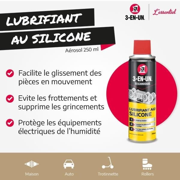 3-I-ETKNIK Aerosol Silikonsmörjmedel - 250 ml