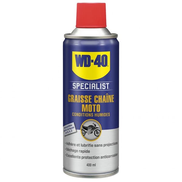 WD-40 - Motorcykelkedja Fett våta förhållanden 400Ml