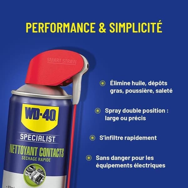 Snabbtorkande kontaktrengöringsaerosol 400 ml - WD-40 SPECIALIST - 33368