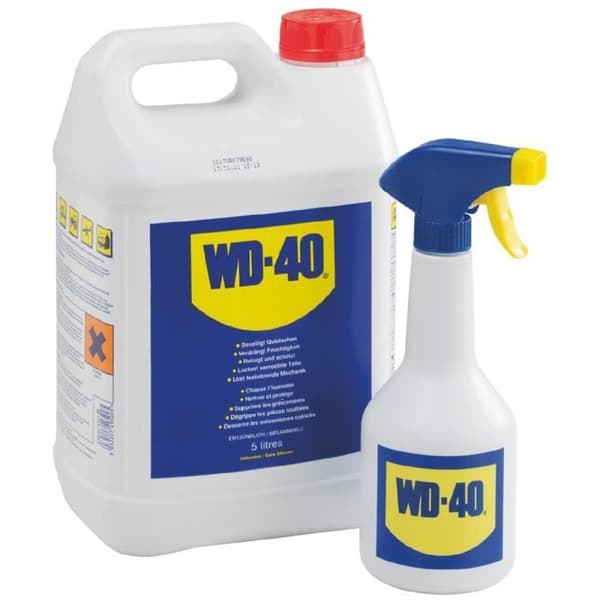 WD 40 aerosol och behållare 5l behållare + spruta