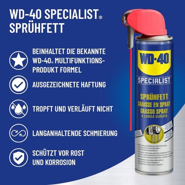 Degrippar - smörjmedel WD-40 specialist - 411371 - Sprayfett 300 ml