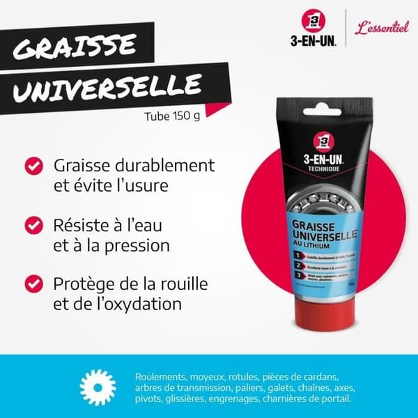 3-I-ETKNIK Universal Litiumfett i tub - 150g