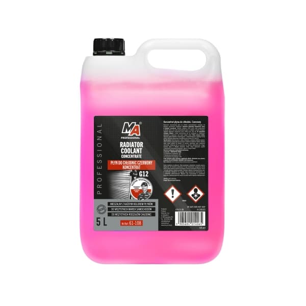 MY CAR -JÄÄHDYTYSNESTE 5L PUNAINEN LAATU G12 TIIVISTETTY BASF-JÄÄHDYTYSNESTEEN / MA PROFESSIONAL -LISÄAINEILLA