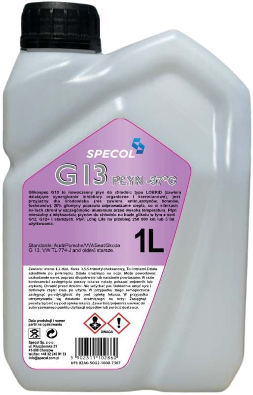 SPECOL JÄÄHDYTYSNESTE 1L VIOLETTI G13 -37°C