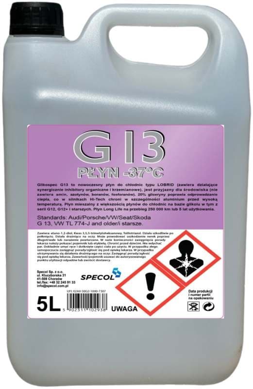 SPECOL KYLVÄTSKA 5L LILA G13/ -37°C