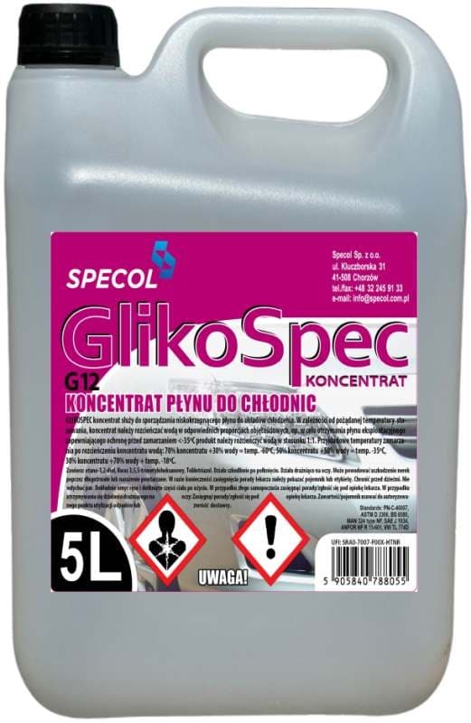 SPECOL KØLEVÆSKE 5L ROSA KONCENTRAT GLIKOSPEC