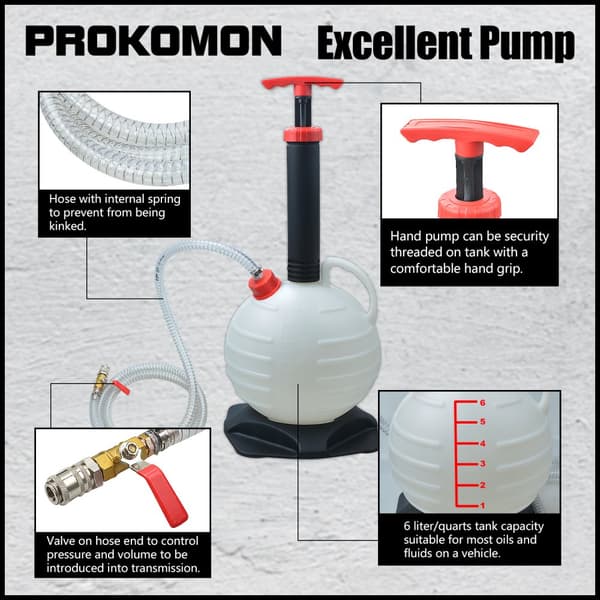 Manuel Gearkassevæske Pumpe Kit, 6L Kapacitet, 8 ATF Adaptere