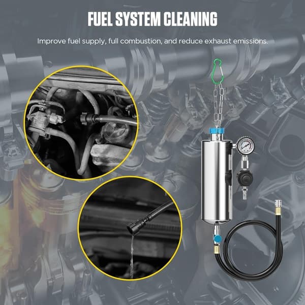 AUTOOL C80 Brændstofindsprøjtningsrenser, 600 ml tank, 0-140 PSI tryk