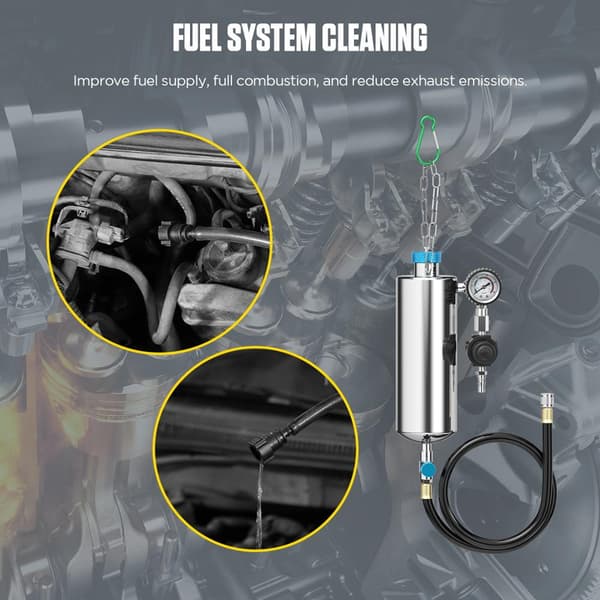 AUTOOL C80 Brændstofindsprøjtningsrenser, 600 ml tank, 0-140 PSI tryk