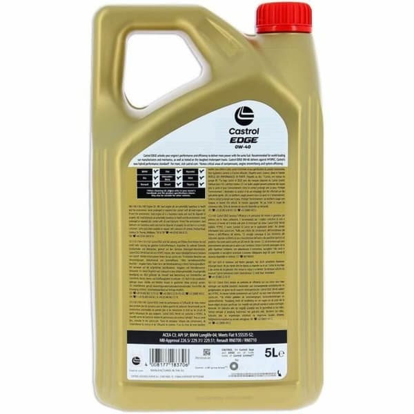 Moottoriöljy Castrol Edge Bensiini Diesel Hybridi 0w40 5 L