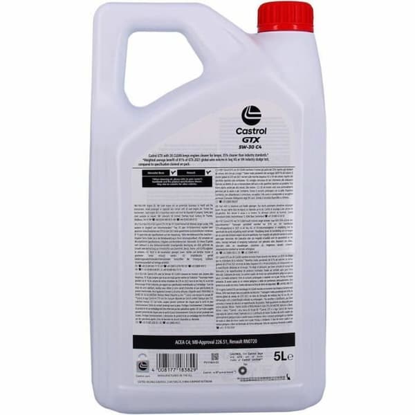 Moottoriöljy Castrol GTX Diesel 5W30 C4 5 L