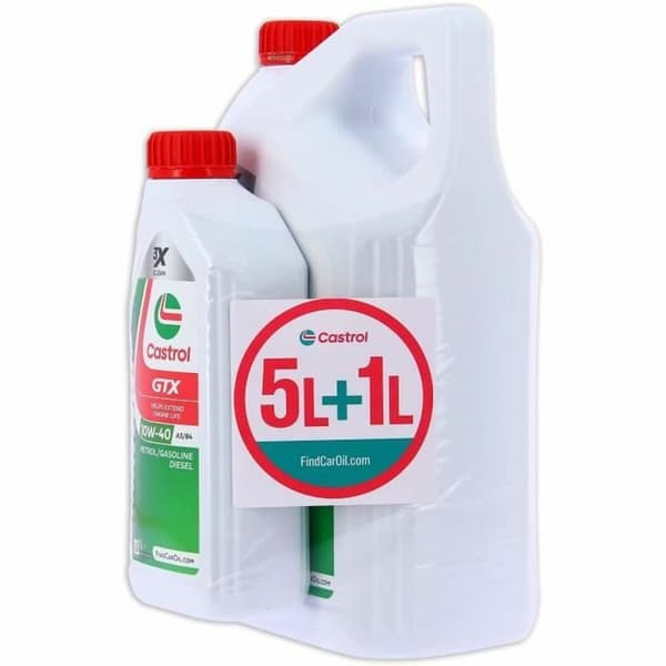 Auton moottoriöljy Castrol GTX 10W 40 6 L