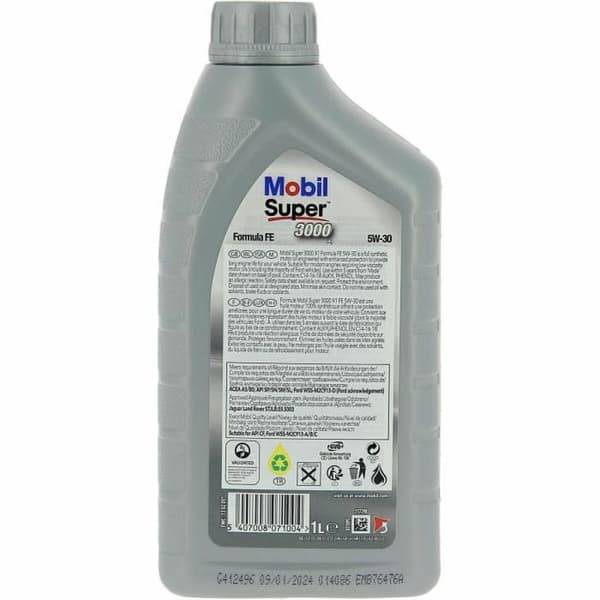 Auton moottoriöljy Mobil S3000 5W30 FE 5W30 1 L