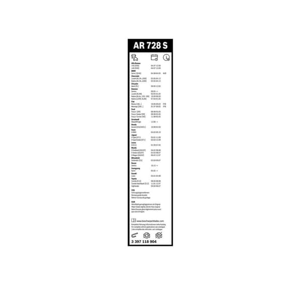 Bosch viceværter AR728S 550/475