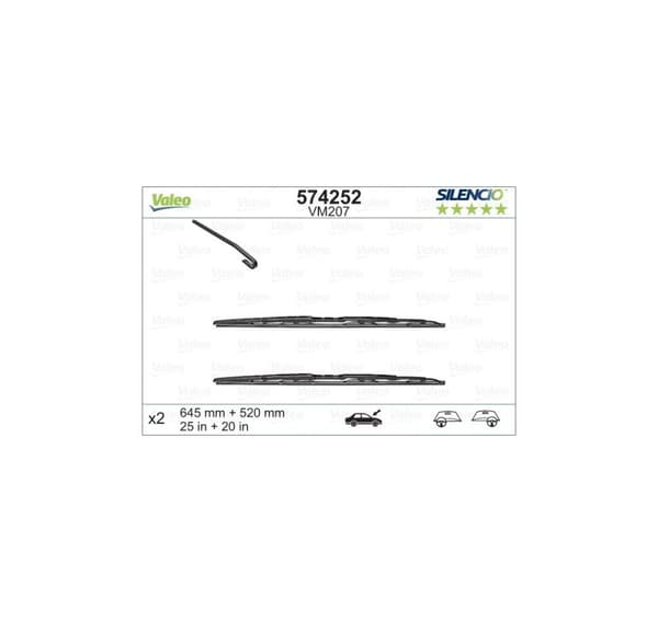 Valeo Silenc 645+520mm 574252 Ramvaktmästare
