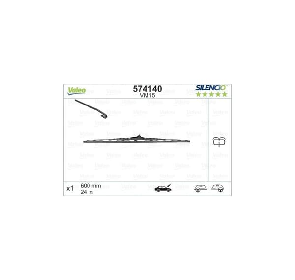 Valeo Silencio 600x1 574140 rammerens med dyse 1 stk.