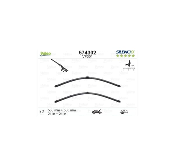 Valeo Silencio XTRM 530x2 574302 Ramlösa vaktmästare