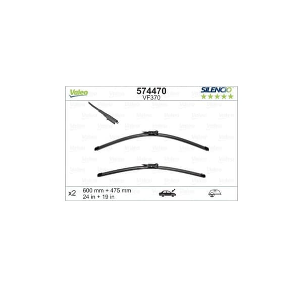 Valeo Silencio XTRM 600+475 574470 Ramlösa vaktmästare