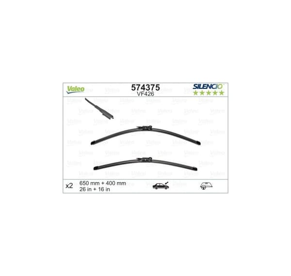 Valeo Silencio XTRM 650+400 mm 574375 Ramlösa vaktmästare