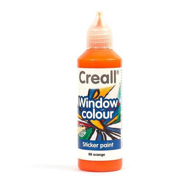 Flytbar färg för fönster Creall Glass 80 ml - orange