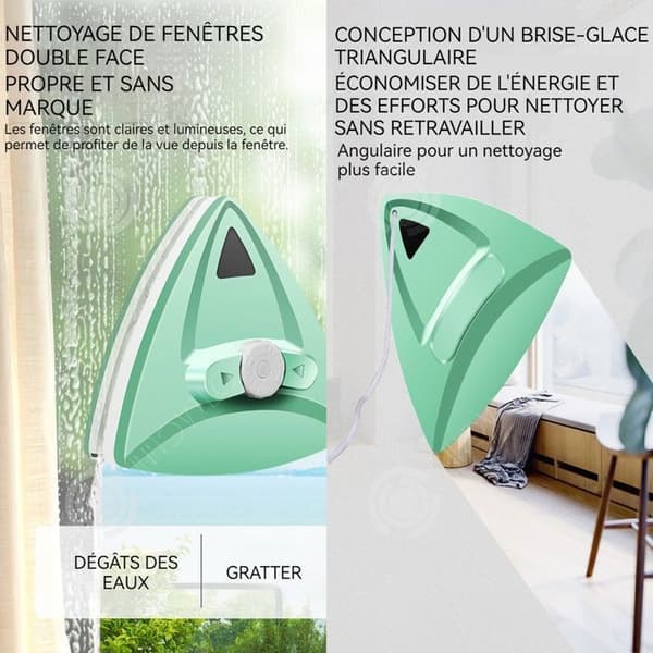 Dubbelväggig magnetisk fönsterputsare INN® 5 nivåer av justering för magnetisk rengöring för dubbel glasyr med tjocklek från 5 till 30mm