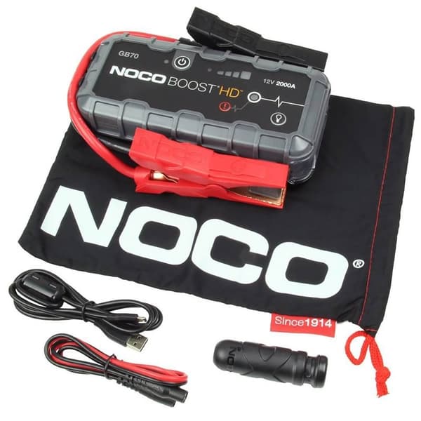 NOCO GB70 Boost 12V 2000A Jump Starter startenhet med inbyggt 12V/USB batteri